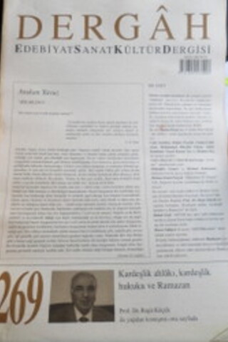 Dergah Edebiyat Sanat Kültür Dergisi Sayı 269