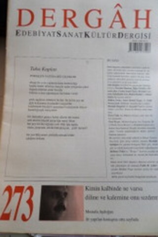 Dergah Edebiyat Sanat Kültür Dergisi Sayı 273
