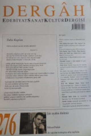 Dergah Edebiyat Sanat Kültür Dergisi Sayı 276