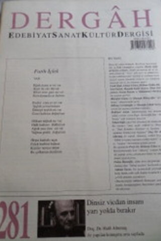 Dergah Edebiyat Sanat Kültür Dergisi Sayı 281