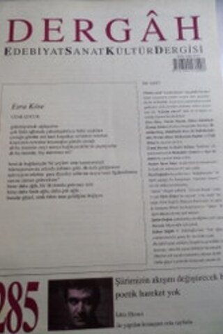 Dergah Edebiyat Sanat Kültür Dergisi Sayı 285