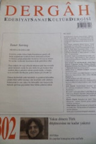 Dergah Edebiyat Sanat Kültür Dergisi Sayı 302