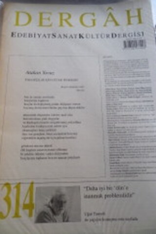 Dergah Edebiyat Sanat Kültür Dergisi Sayı 314