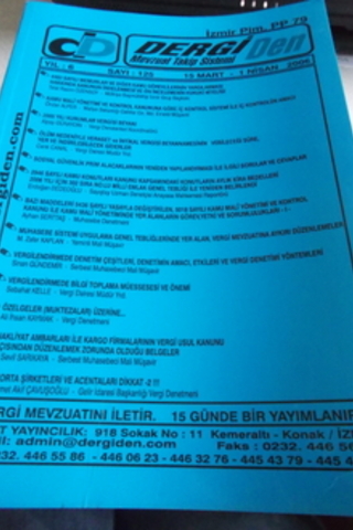 Dergi Mevzuat Takip Sistemi 2006 / 125