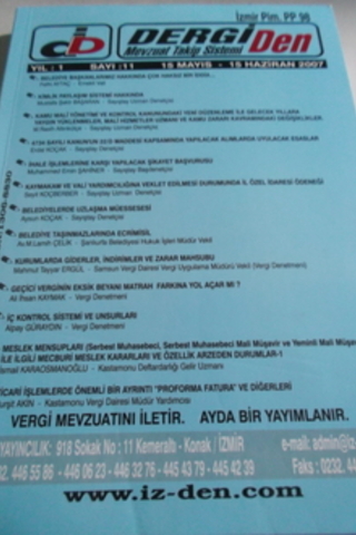 Dergi Mevzuat Takip Sistemi 2007 / 11