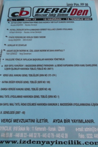 Dergi Mevzuat Takip Sistemi 2007 / 12