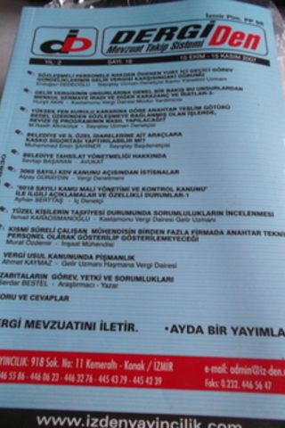 Dergi Mevzuat Takip Sistemi 2007 / 16
