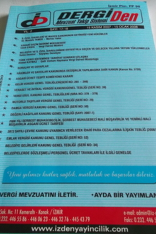 Dergi Mevzuat Takip Sistemi 2007 / 17-18