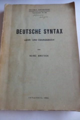 Deutsche Syntax / Lehr Und Übungsbuch Heinz Anstock