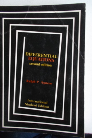 Differential Equations Ralph P. Agnew
