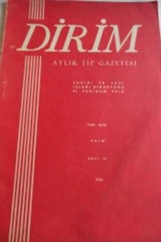 Dirim Aylık Tıp Gazetesi 1972 / 10