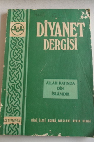 Diyanet Dergisi / Cilt 17 Sayı 3-4