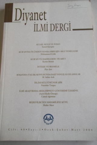 Diyanet İlmi Dergi 2004 / 1