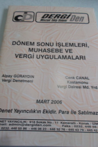 Dönem Sonu İşlemleri Muhasebe ve Vergi Uygulamaları