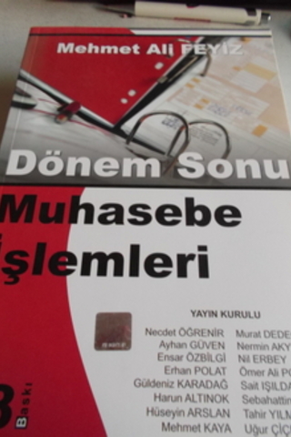 Dönem Sonu Muhasebe İşlemleri Mehmet Ali Feyiz
