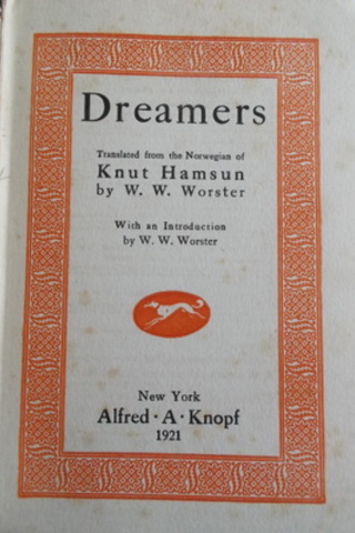 Dreamers Knut Hamsun