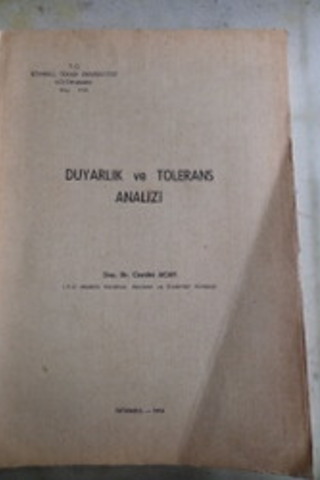 Duyarlık ve Tolerans Analizi Cevdet Acar