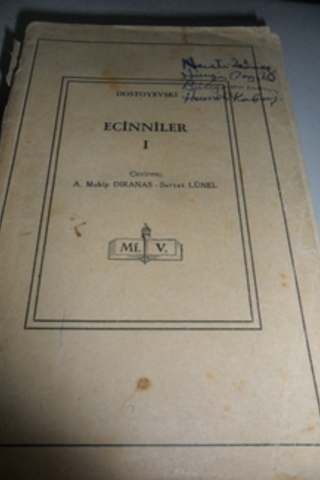 Ecinniler 1. cilt Fyodor Mihayloviç Dostoyevski