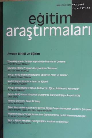 Eğitim Araştırmaları Yıl: 4 Sayı: 12