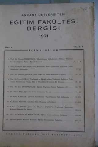 Eğitim Fakültesi Dergisi 1971 / 1-4