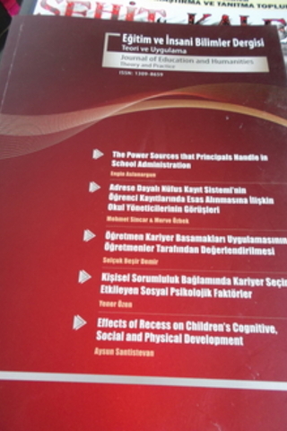 Eğitim ve İnsani Bilimler Dergisi 2011 / 3