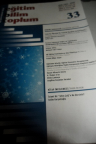 Eğitim ve Toplum 2011 / 33