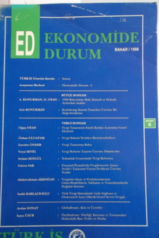 Ekonomide Durum 1998 / Bahar