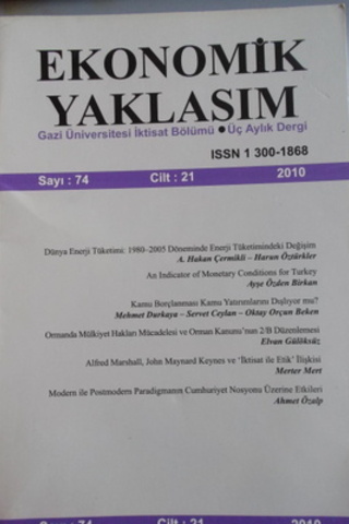 Ekonomik Yaklaşım 2010 / 74
