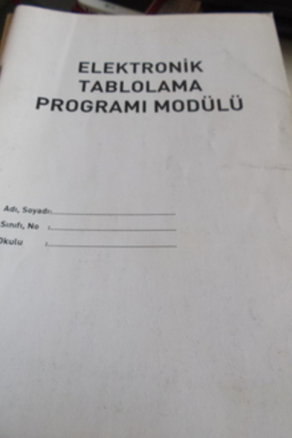 Elektronik Tablolama Programı Modülü