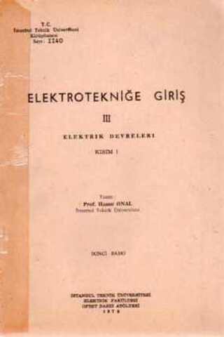 Elektrotekniğe Giriş III Hasan Önal