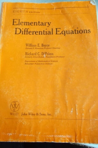 Elementary Differential Equations William E. Boyce