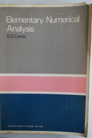 Elementary Numerical Analysis S.D. Conte