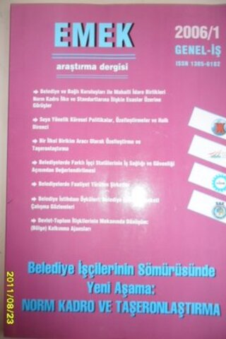 Emek Araştırma Dergisi 2006 / 1
