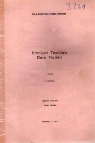 Emniyet Teşkilatı Ders Notları