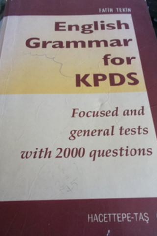 English Grammar For KPDS Fatih Tekin