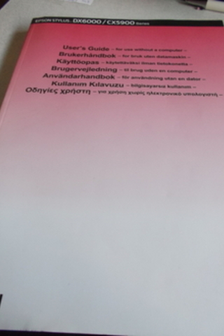 Epson Stylus DX6000 Kullanım Kılavuzu