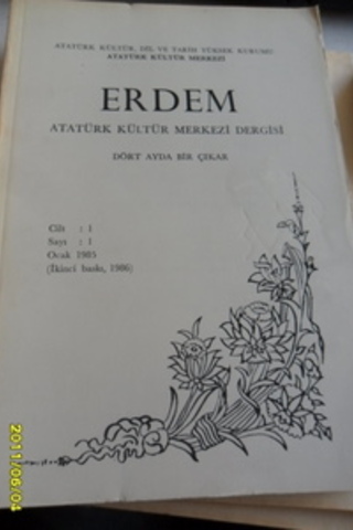 Erdem Atatürk Kültür Merkezi Dergisi 1985 Cilt 1 Sayı 1