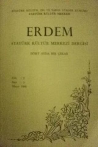 Erdem Atatürk Kültür Merkezi Dergisi Cilt 2 Sayı 5