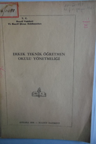 Erkek Teknik Öğretmen Okulu Yönetmeliği