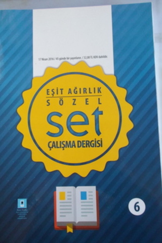 Eşit Ağırlık Sözel Set Çalışma Dergisi 6