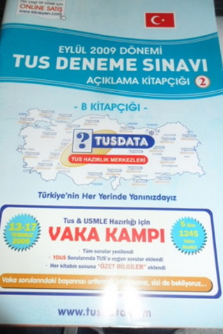 Eylül 2009 Dönemi Tus Deneme Sınavı Açıklama Kitapçığı 2