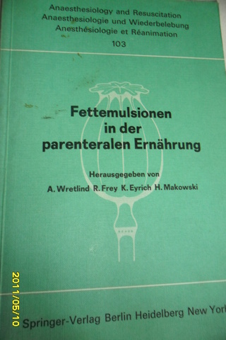 Fettemulsionen In Der Parenteralen Ernahrung