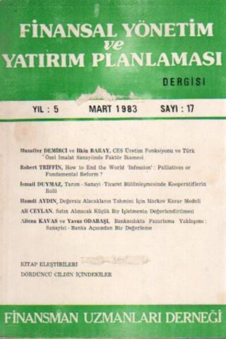 Finansal Yönetim Ve Yatırım Planlaması 1983 /17