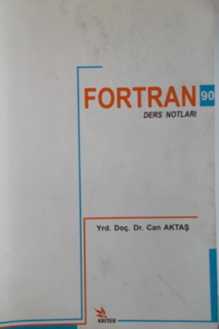 Fortran Ders Notları Can Aktaş