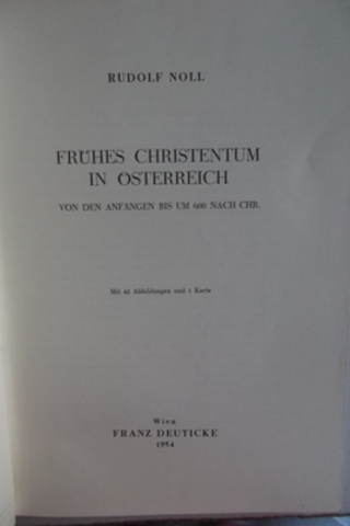 Frühes Christentum In Osterreich Rudolf Noll