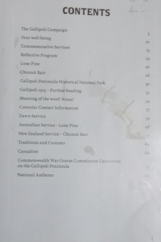 Gallipoli Anzak Günü Kitapçığı