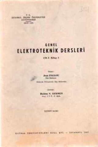 Genel Elektronik Dersleri Cilt 1-Kitap 2 Jean Fallou