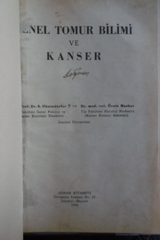 Genel Tomur Bilimi ve Kanser S. Oberndorfer