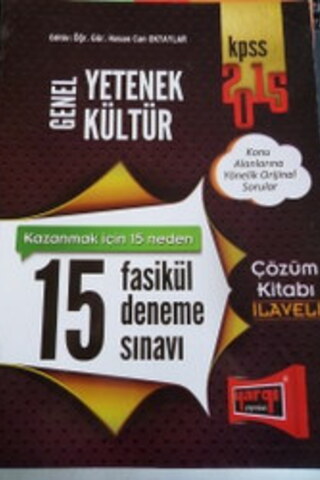 Genel Yetenek Genel Kültür 15 Fasikül Deneme Sınavı
