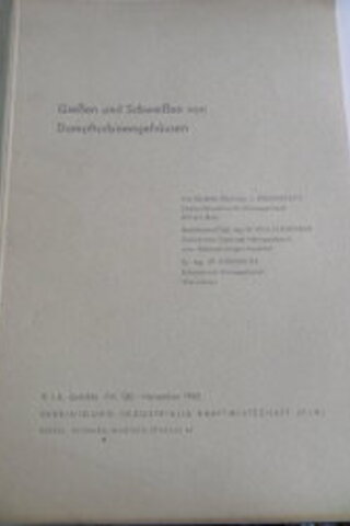 Gieben Und Schweiben Von Dampfturbinengehausen